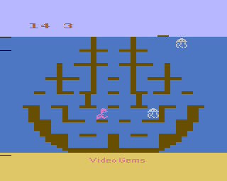 Surfer's Paradise But Danger Below! screenshot 3 for Atari 2600